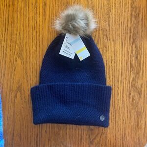 Zella‎ Cozy Heather Beanie with Faux Fur Pompom